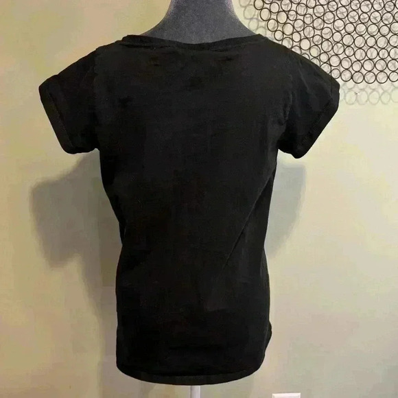 Maternity Black T-Shirt baby watching IPod throwback image - Size Large - Picture 3 of 3